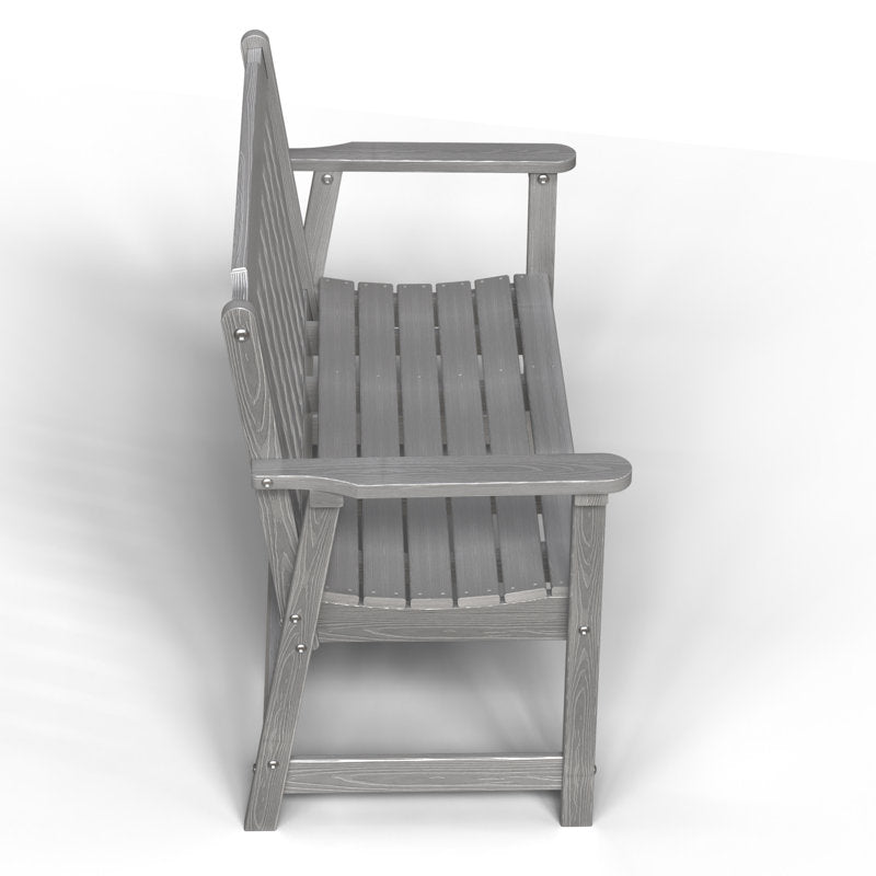 Outdoor Patio Bench Weather-HDPE Resistant Bench Premium Outdoor Garden Loveseat