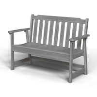 Outdoor Patio Bench Weather-HDPE Resistant Bench Premium Outdoor Garden Loveseat