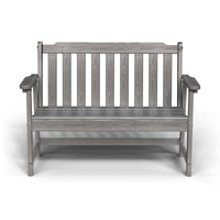 Outdoor Patio Bench Weather-HDPE Resistant Bench Premium Outdoor Garden Loveseat