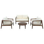 Theodore Acacia 4-Person Patio Conversation Set with Cushions