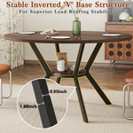 42-Inch Round Dining Table with Storage Shelf
