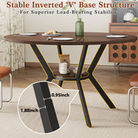 42-Inch Round Dining Table with Storage Shelf
