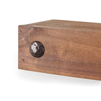 2-Piece Rustic Reclaimed Pine Wood Wall-Mounted Floating Shelf