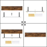 Kayleah 2 Piece Floating Shelf