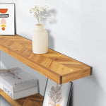 Solid Wood Floating Shelves for Wall Storage (Set of 2)