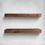 Jesher Solid Pine Wood Floating Shelves (Set of 2)