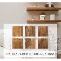 Jesher Solid Pine Wood Floating Shelves (Set of 2)