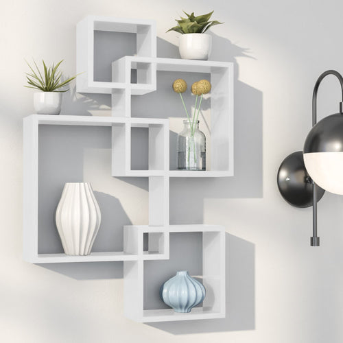 Intersecting Cube Accent Wall Shelf