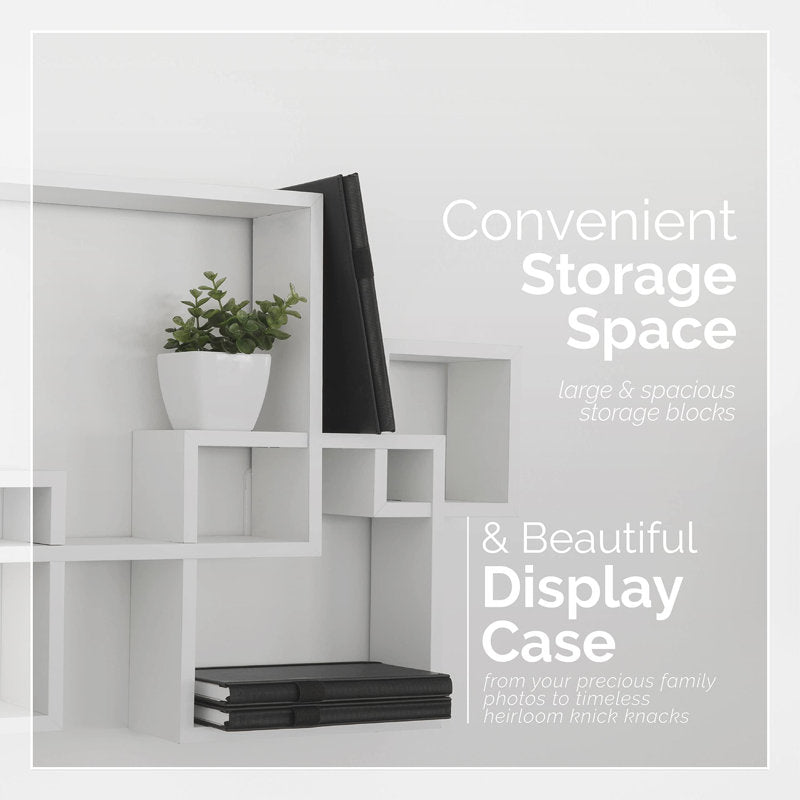 Intersecting Cube Accent Wall Shelf