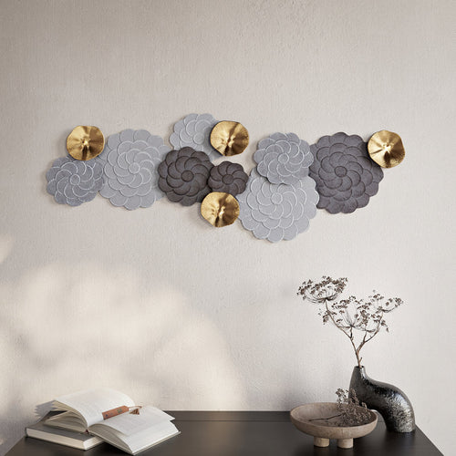 Glam Floral Metal Wall Decor