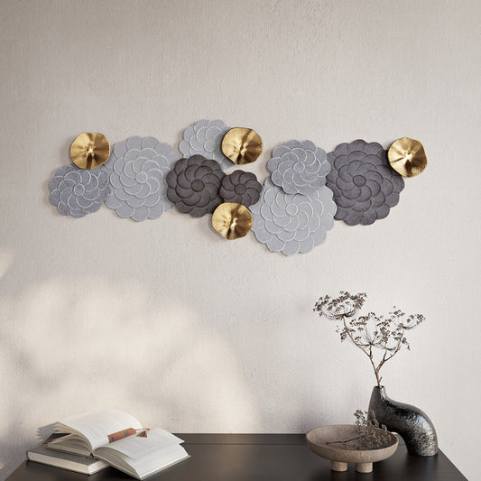 Glam Floral Metal Wall Decor
