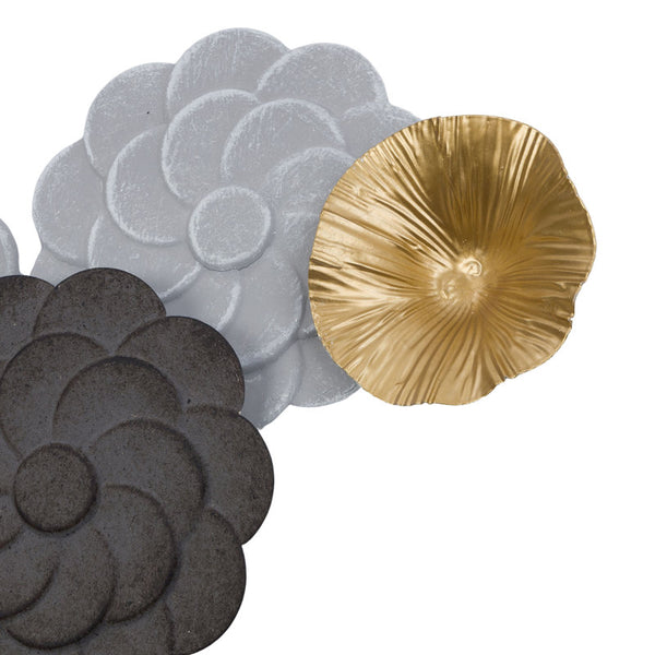 Glam Floral Metal Wall Decor