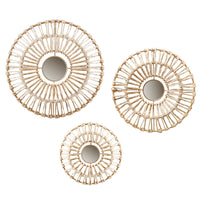 Round Mirrored Wall Décor Set (3-Piece)