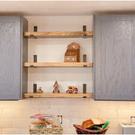 Calheme Rustic Shelves with J Brackets (Set of 2)