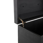 Wood Handmade Decorative Black Box With Brass Latches And Handle Set