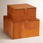 Brownsburg 2 Piece Handmade Faux Leather Decorative Box Set