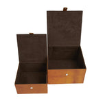 Brownsburg 2 Piece Handmade Faux Leather Decorative Box Set