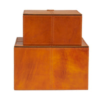 Brownsburg 2 Piece Handmade Faux Leather Decorative Box Set