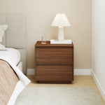 18.9" W Wooden Nightstand with 2 Drawers (Set of 2)