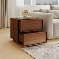18.9" W Wooden Nightstand with 2 Drawers (Set of 2)