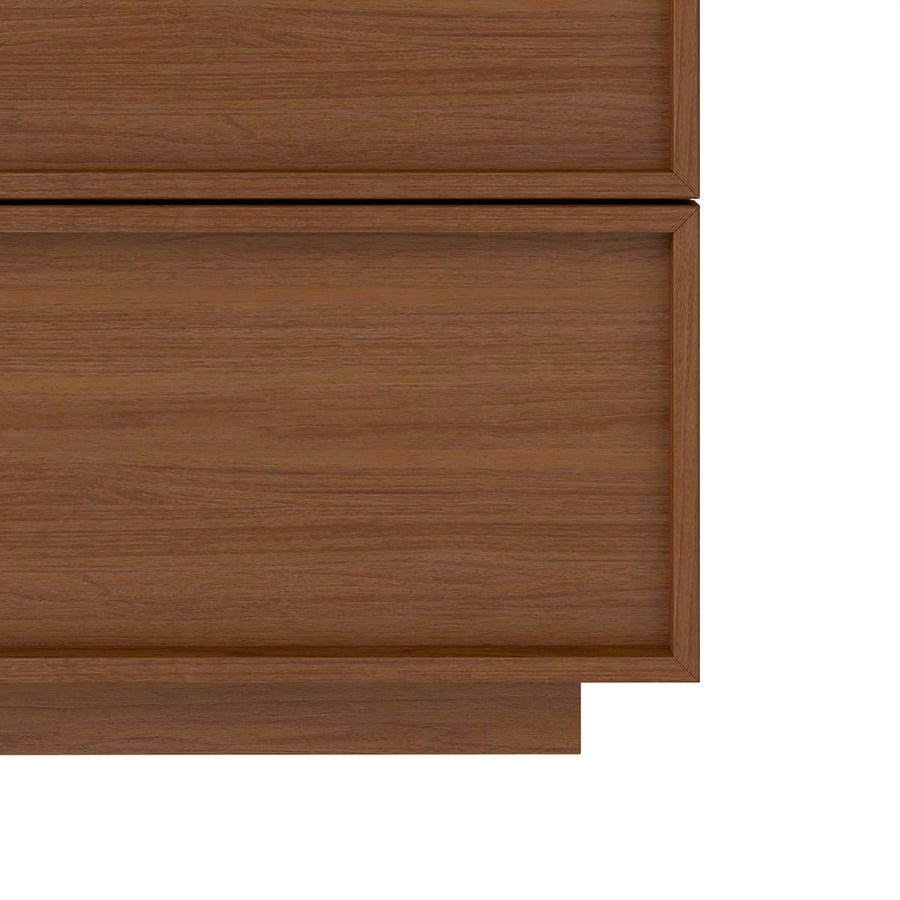 18.9" W Wooden Nightstand with 2 Drawers (Set of 2)