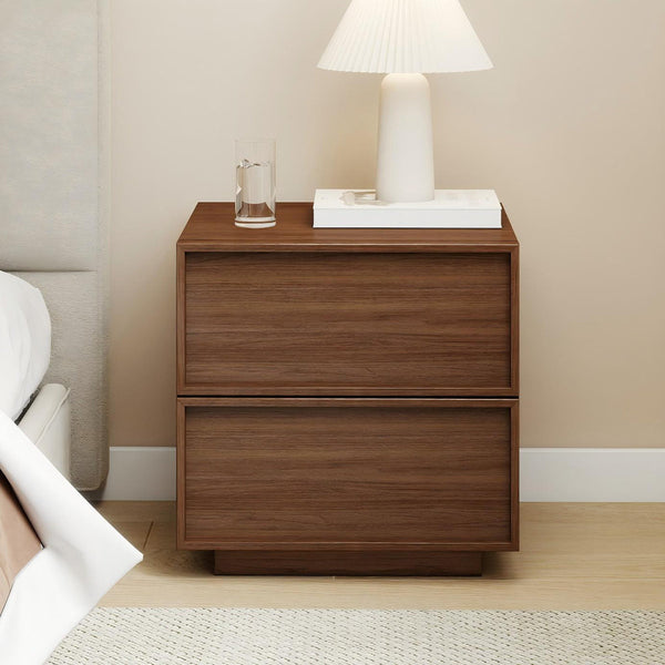 18.9" W Wooden Nightstand with 2 Drawers