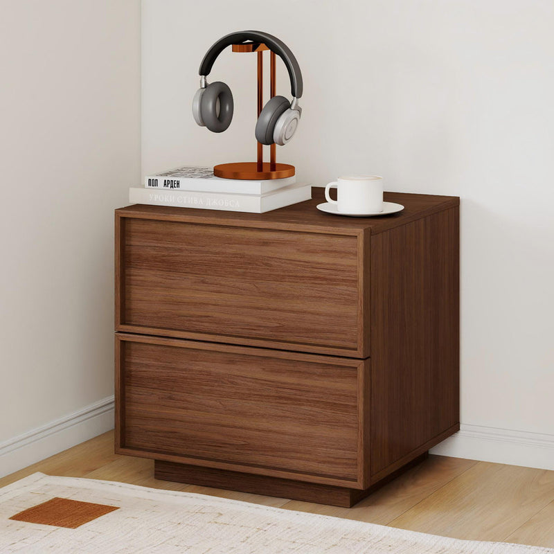 18.9" W Wooden Nightstand with 2 Drawers