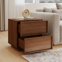 18.9" W Wooden Nightstand with 2 Drawers