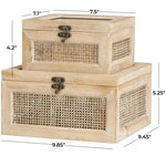 2 Piece Manufactured Wood Decorative Box Set