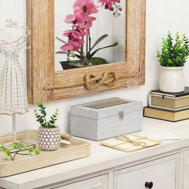 2 Piece Faux Leather Decorative Box Set