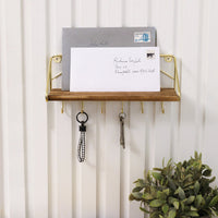 Laquitia Metal Wall Organizer with Key Hooks