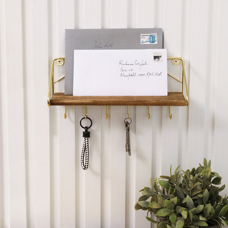 Laquitia Metal Wall Organizer with Key Hooks