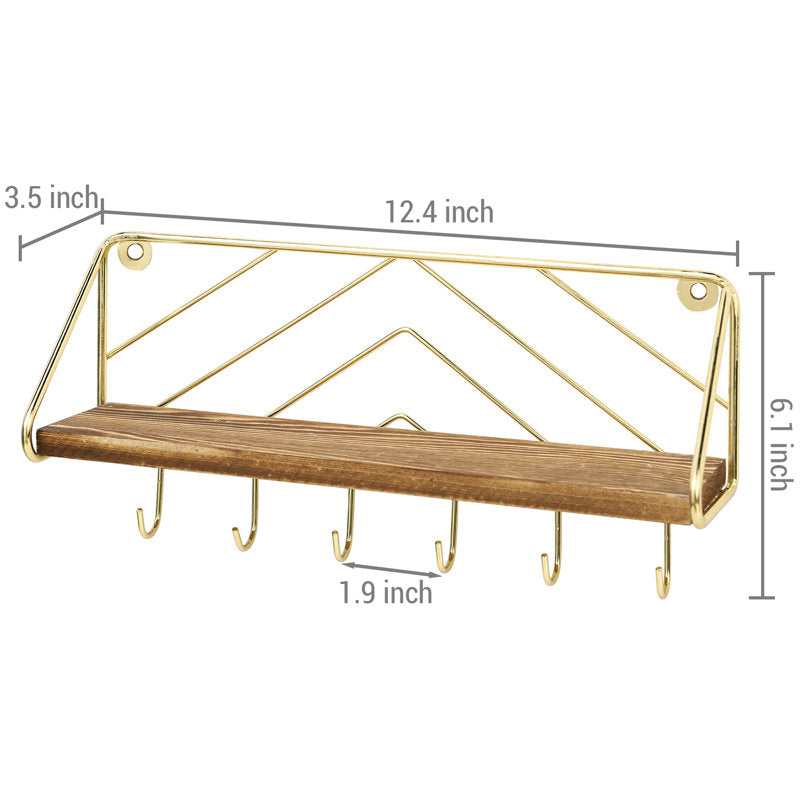 Laquitia Metal Wall Organizer with Key Hooks