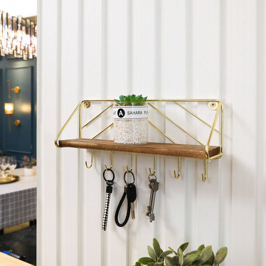 Laquitia Metal Wall Organizer with Key Hooks