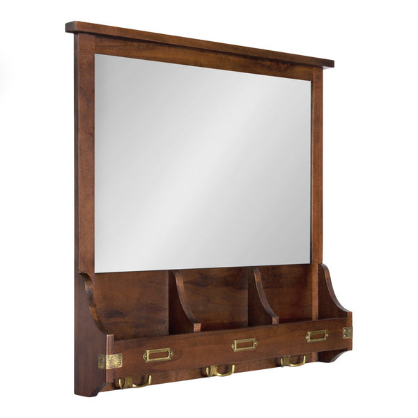 Atkins Solid Wood Wall Organizer with Key Hooks