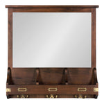 Atkins Solid Wood Wall Organizer with Key Hooks