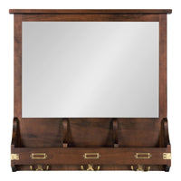 Atkins Solid Wood Wall Organizer with Key Hooks