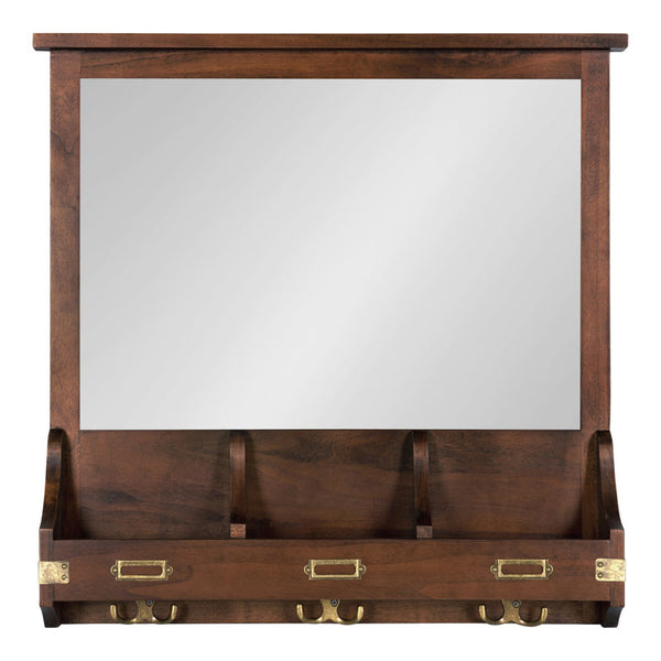 Atkins Solid Wood Wall Organizer with Key Hooks
