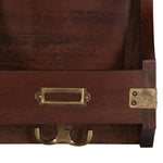 Atkins Solid Wood Wall Organizer with Key Hooks