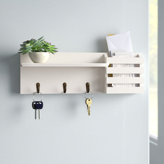Speight Wall Mail Organizer with Key Hooks