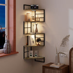 Floating Corner Shelves With Light