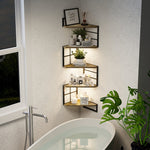 Floating Corner Shelves With Light