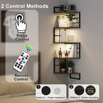 Floating Corner Shelves With Light