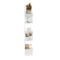 Traeshon Wrought Studio Gionnie 5-Tier Wall Mount Floating Radial Corner Shelf