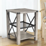 Eidelweiss Tall End Table with USB Ports and Open Shelves