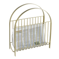 Brass Floor Magazine Racks Holder