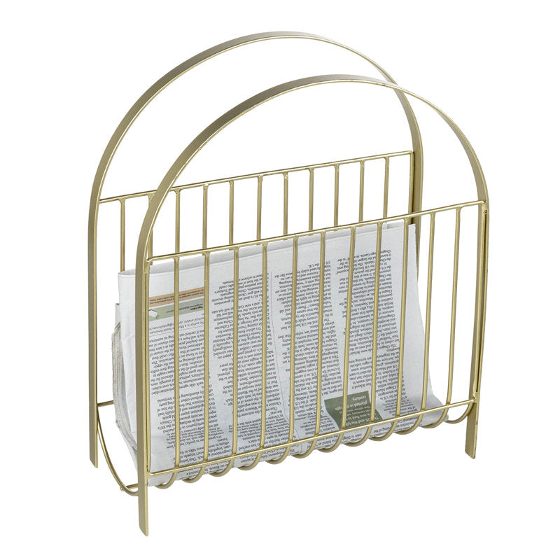 Brass Floor Magazine Racks Holder