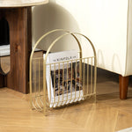Brass Floor Magazine Racks Holder
