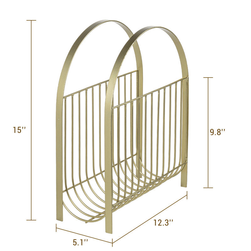 Brass Floor Magazine Racks Holder