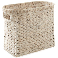 Magazine Holder Storage Basket with Handles - Whitewash - Bathroom Bin